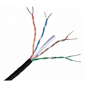Cable showing the different components of optical fibre