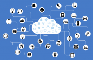 Illustration of networks connected to a cloud